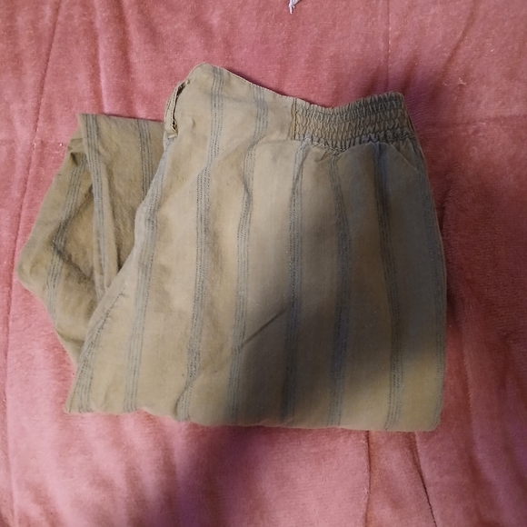 IVY Like New Womens Olive Striped  Pants - Picture 9 of 9